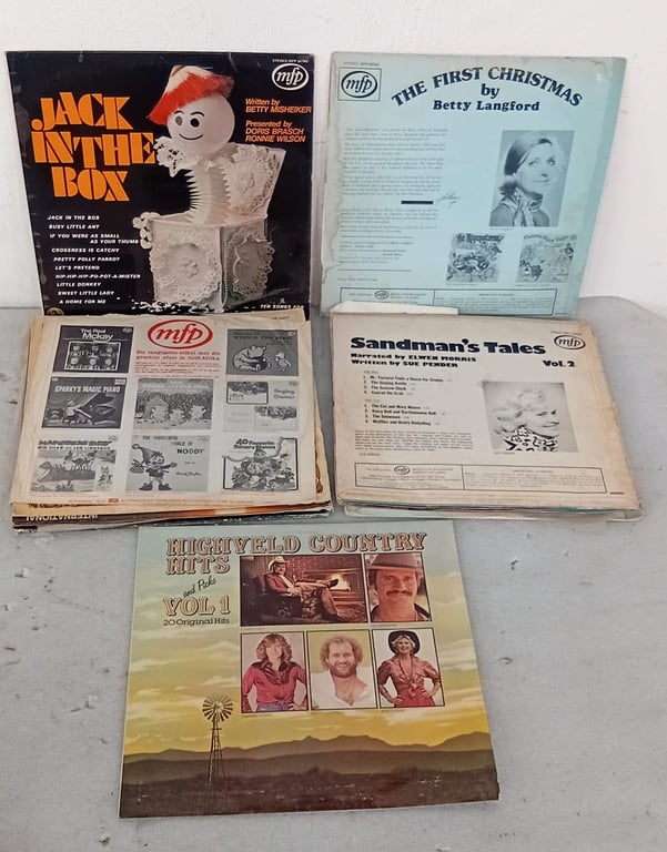 Vintage Children’s Story & Music Vinyl Records + Country Compilation