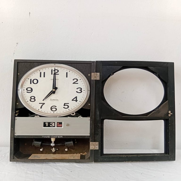 Vintage Seiko Sonola Transistor Time-Dater Wall Clock