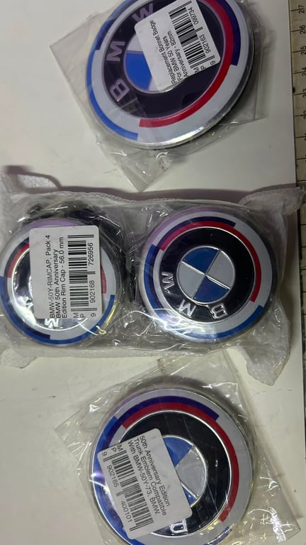 BMW 50th Anniversary heritage logo set of 3