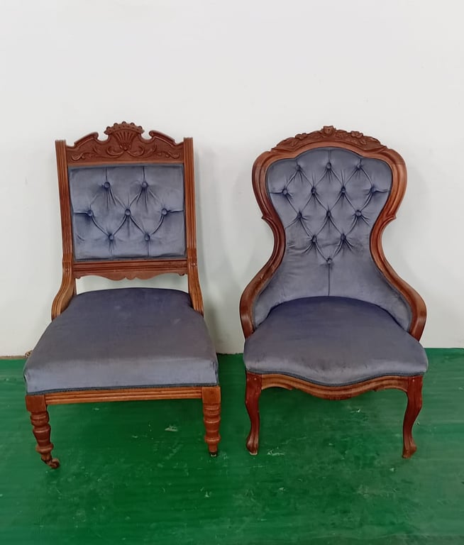 2 x Solid Wood Chairs