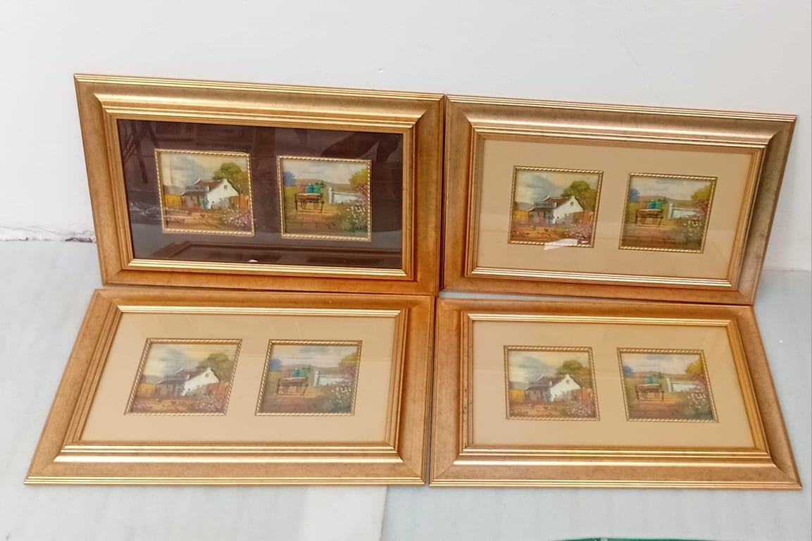 4 x Framed Miniature Artworks