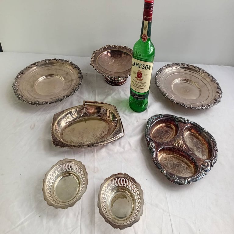 Vintage Silver Toned Serving Pieces