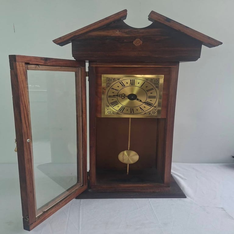 Vintage Wooden Clock with Pendulum