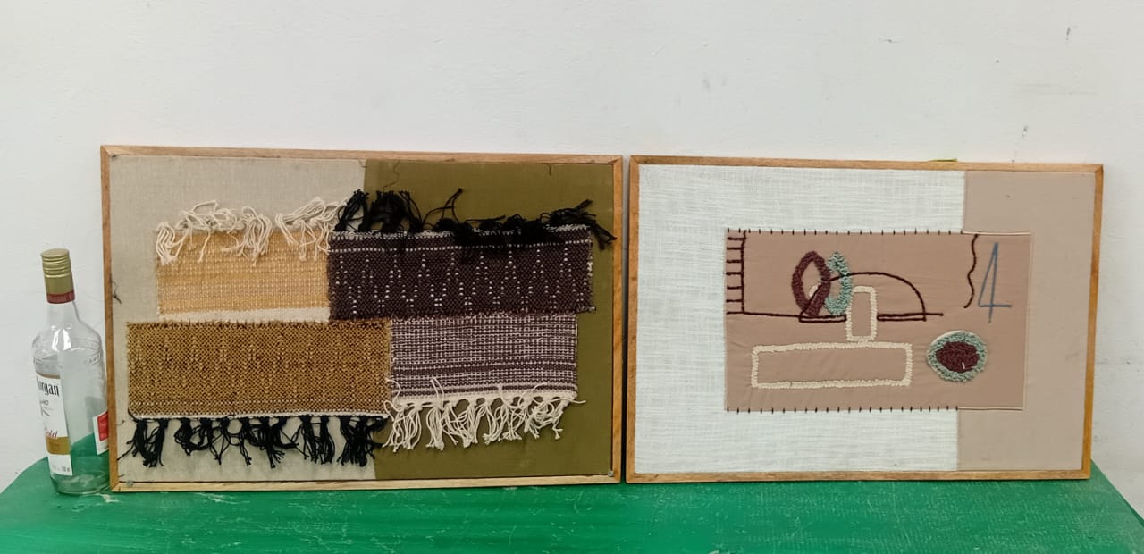2 X Framed Textile Art