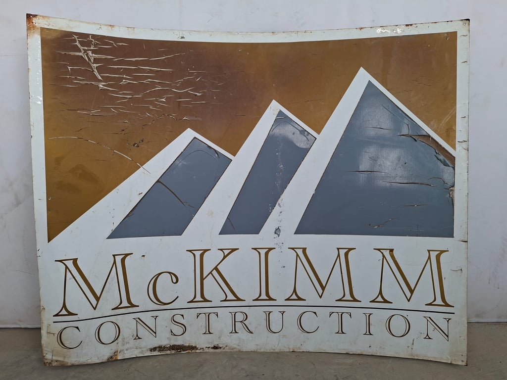 Film Prop McKimm Construction Advertising Sign