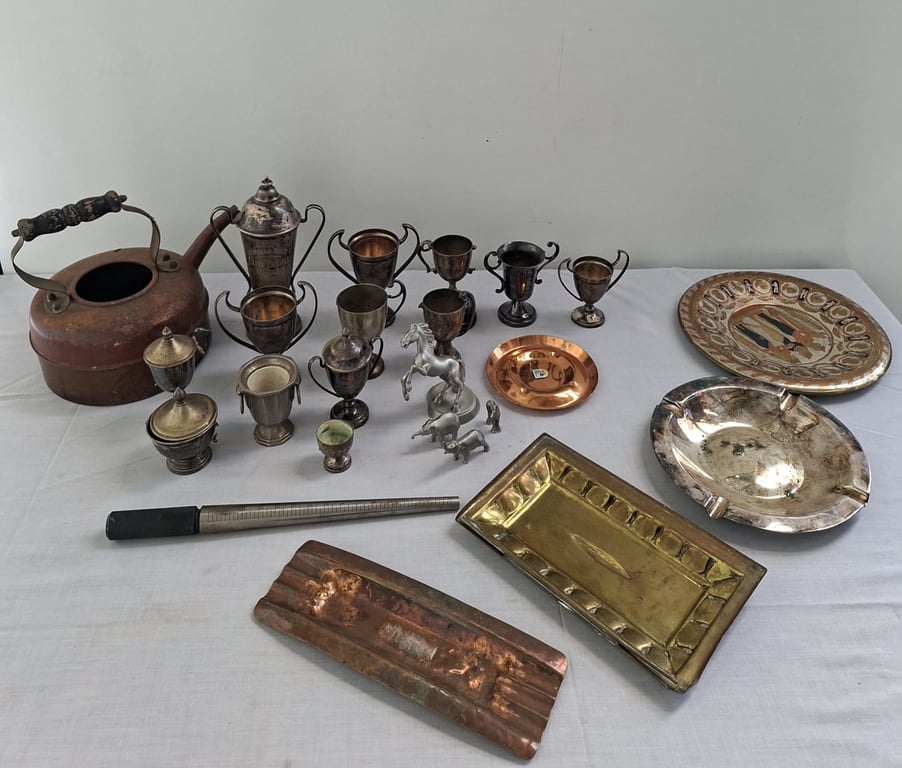 Assorted Vintage Metalware Collection (Job Lot)