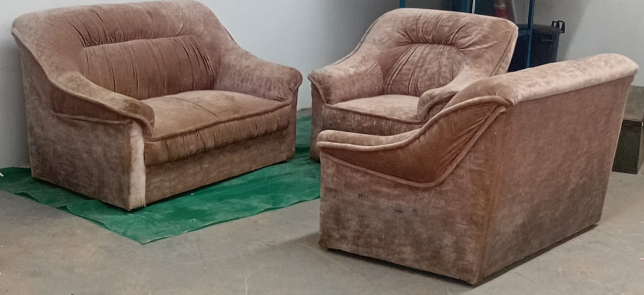 Vintage 1970s Plush Velvet Lounge Suite (3 Piece)