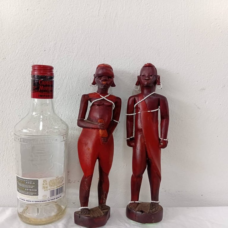 Collection Of Hand-Carved Wooden Sculptures