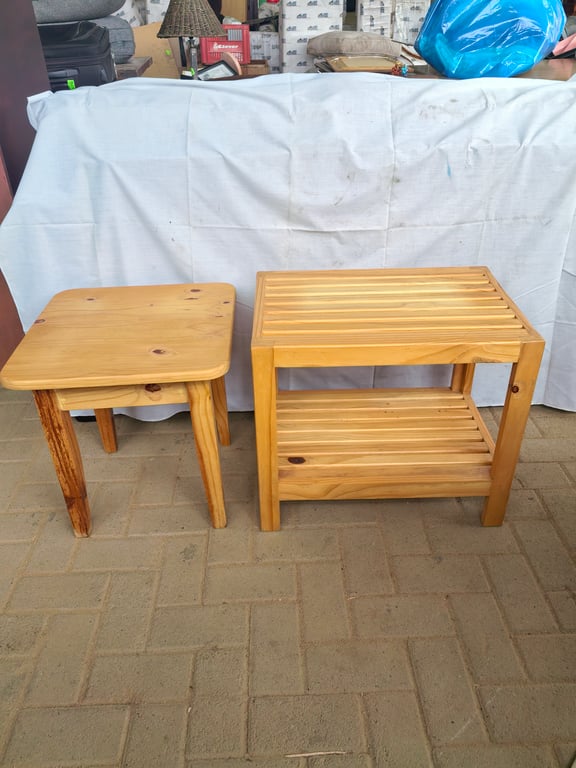 Pair of Solid Pine Side Tables