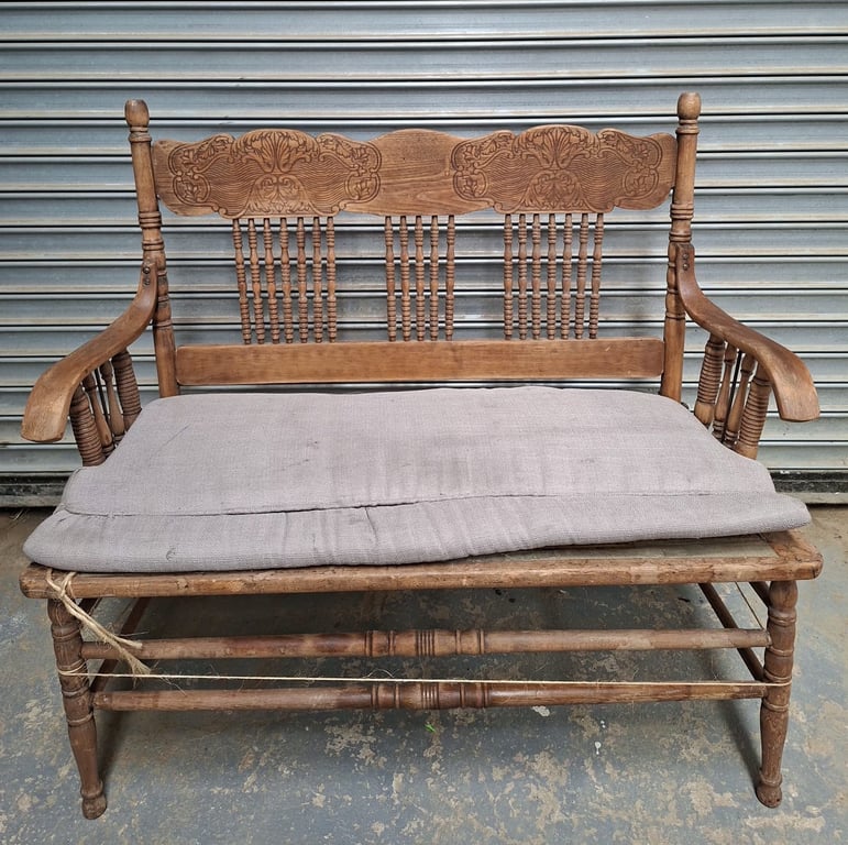 Vintage Wooden Bench with Cushions (WAP)