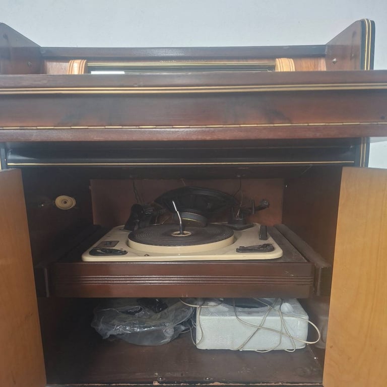 Vintage Record Player Cabinet