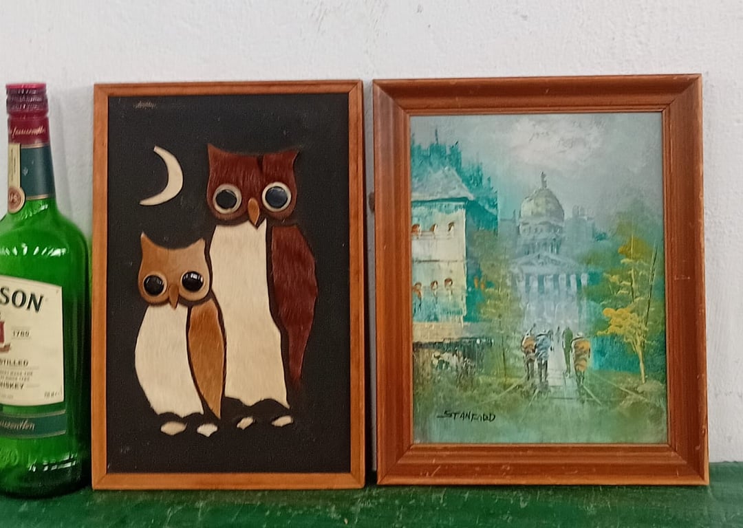 Pair of Framed Decorative Wall Art Pieces