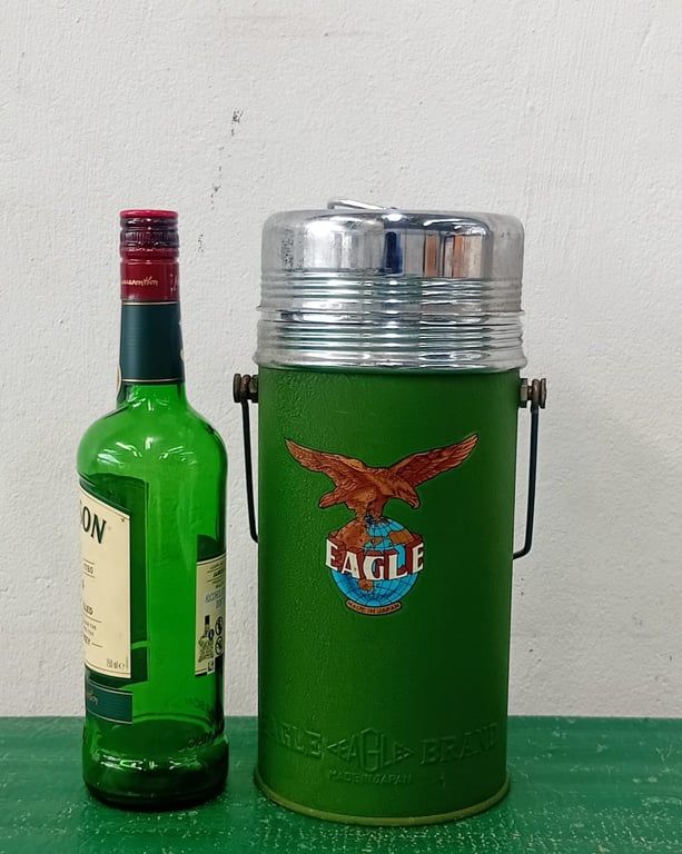 Vintage Eagle brand thermos flask