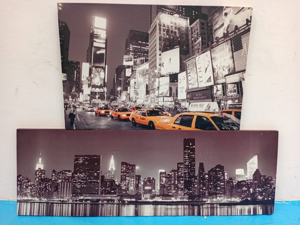 Pair of New York City Photographic Canvas Wall Prints
