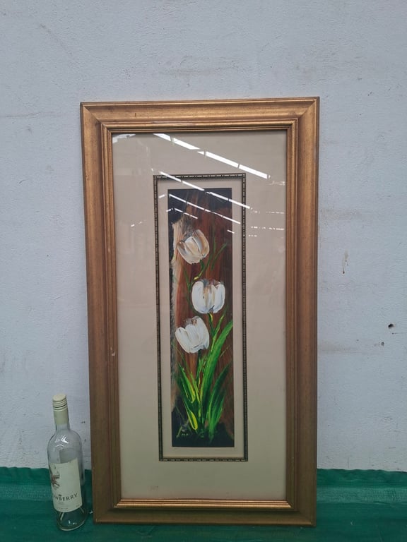 Joblot Of Framed Flower Prints & Artworks(19)