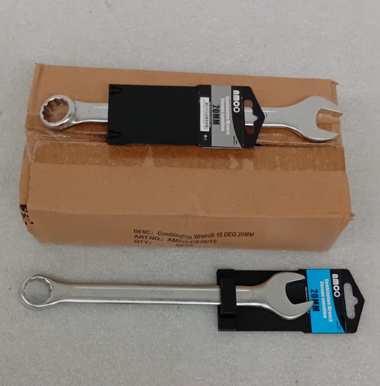 10 x Combination Wrench 15 DEG 20mm