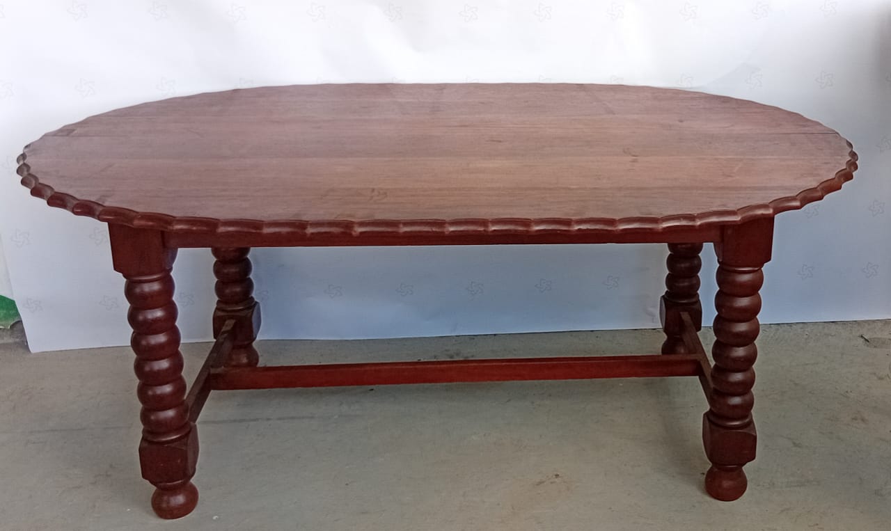 Solid wooden dining table