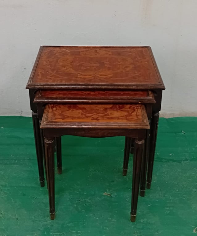 A set of vintage nesting tables