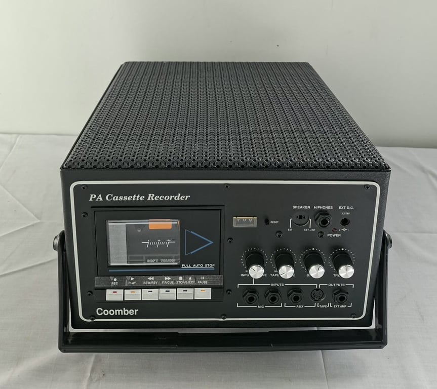 Vintage Coomber 393 PA Cassette Recorder.