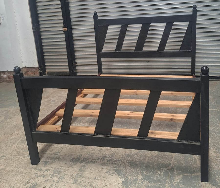 Queen Size Metal and Wood Bed frame