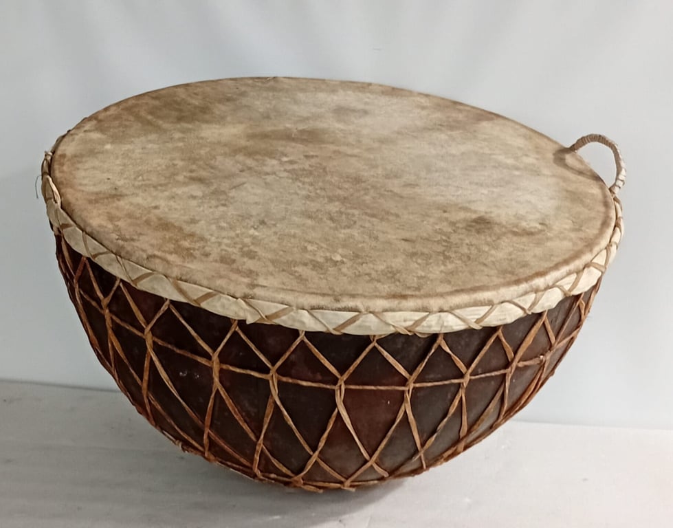 Large Traditional African Drum (Handmade)