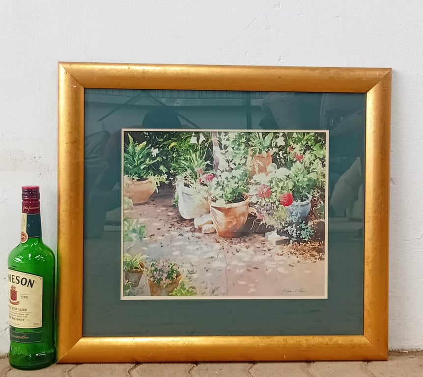 Framed Garden Scene Art Print