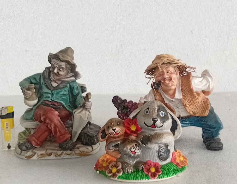 Vintage Ceramic Figurines – Rustic & Whimsical Collection