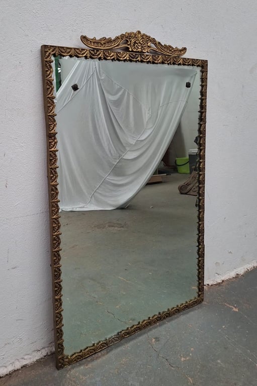 Vintage Ornate Gilt-Framed Wall Mirror