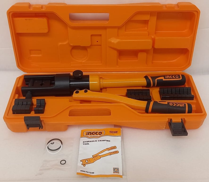 INGCO Hydraulic Crimping Tool – Model HHCT01240 (Manual Included)
