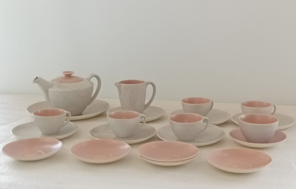 Vintage Mid-Century Modern Ceramic Tea Set