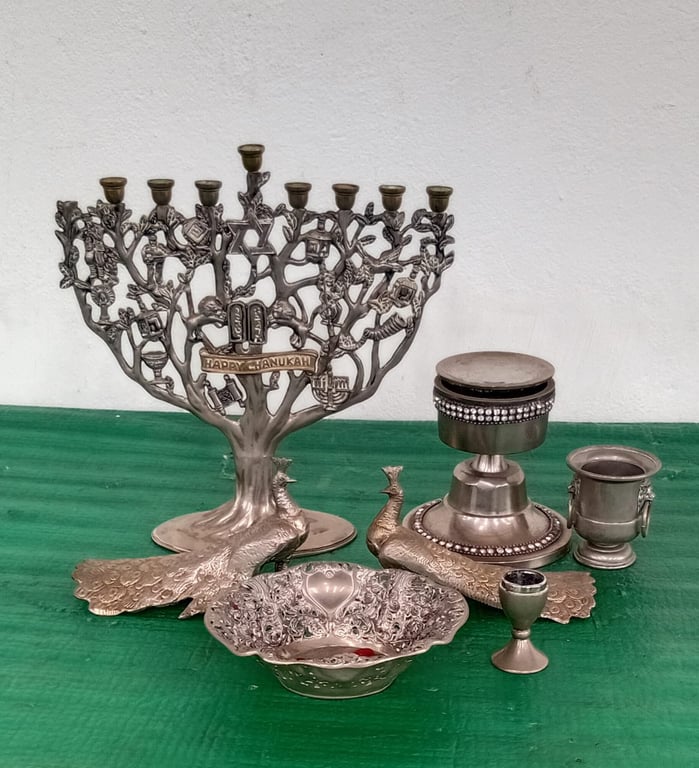 Joblot Of Silver -Plated Judaica Items
