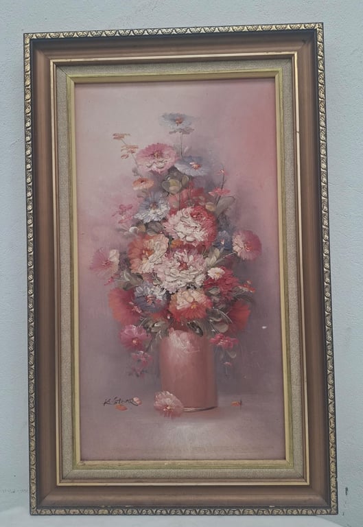Vintage Floral Oil Painting