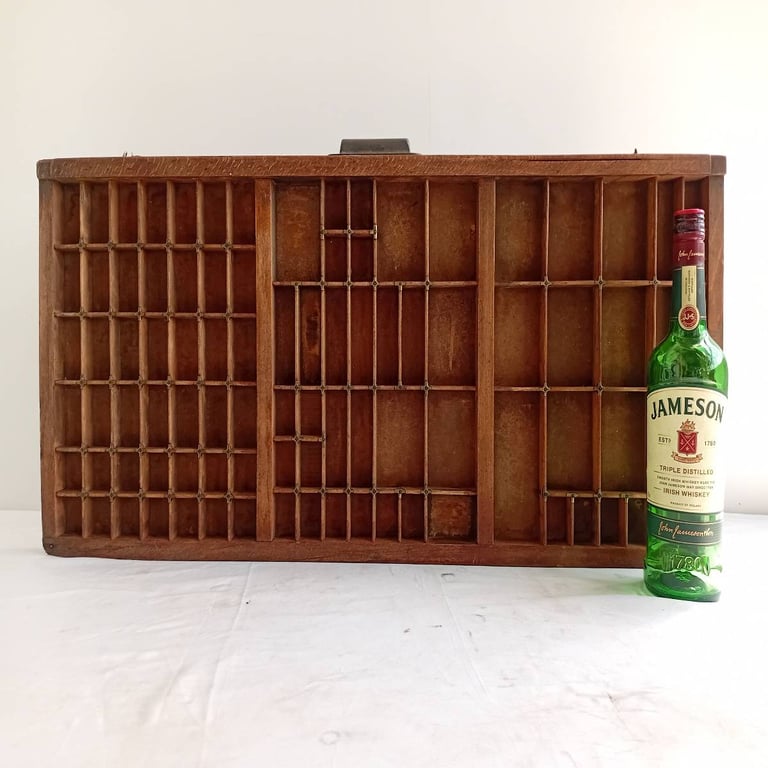 Vintage Wooden Printers Tray
