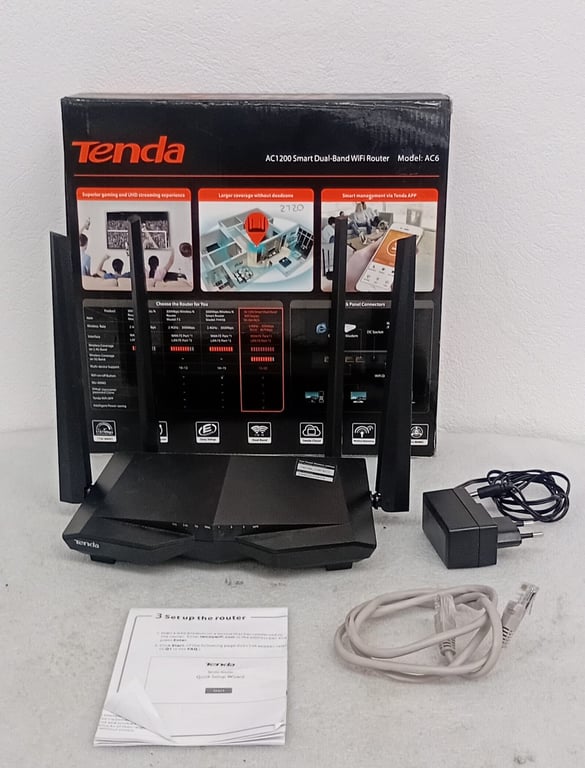 Tenda AC1200 Smart Dual-Band Wi-Fi Router (Model AC6)