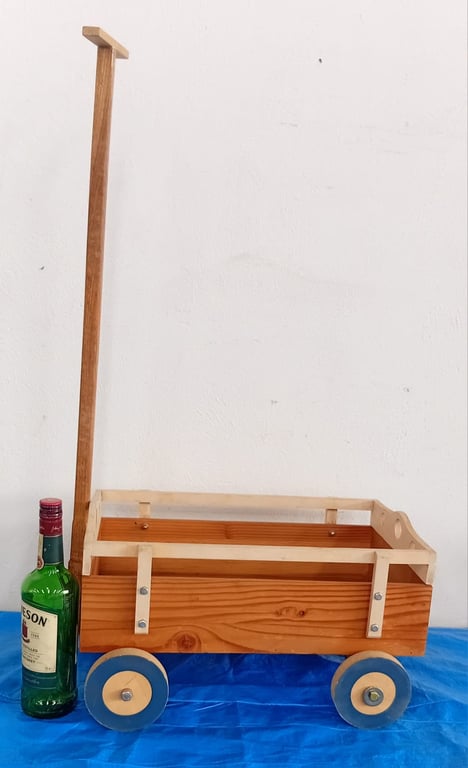 Handmade Wooden Pull Cart(Children's Toy Wagon)