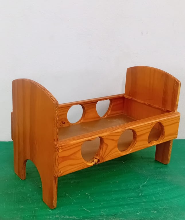 Wooden Doll Crib