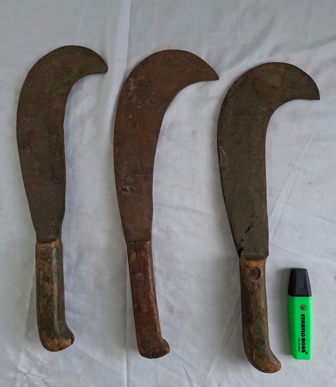 Collection of Vintage Cane Knives / Agricultural Machetes