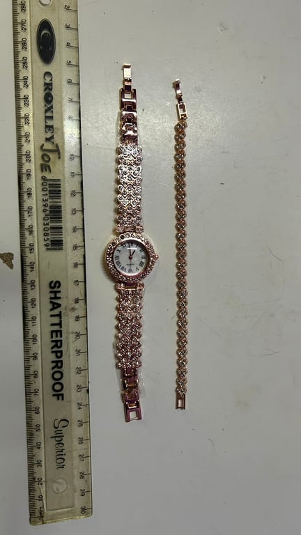 Women watch casual ladies quartz wrist watch bracelet set WT01 pink