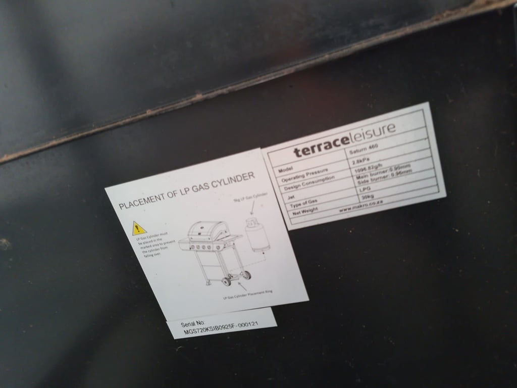 Terrance Leisure Gas Braai