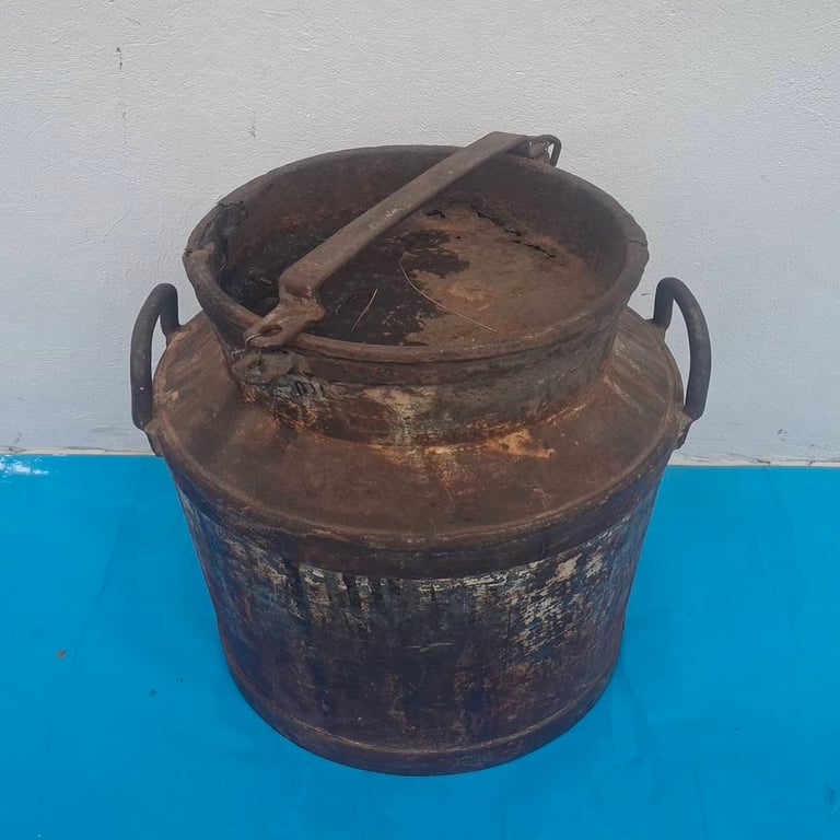 Vintage Metal Storage Pot