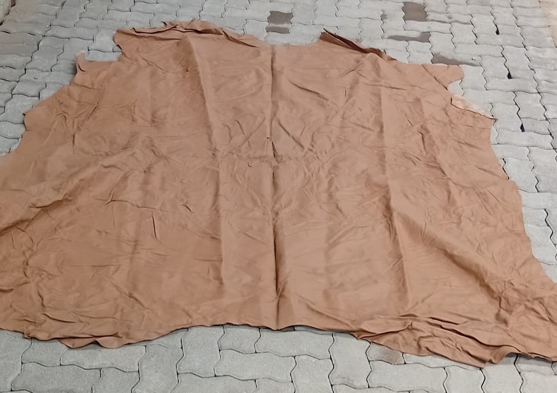 Brown leather hide