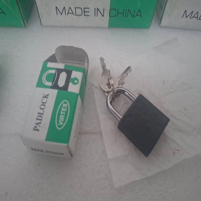Iron Padlock with Keys  (Viro Style) 25mm Bid per piece