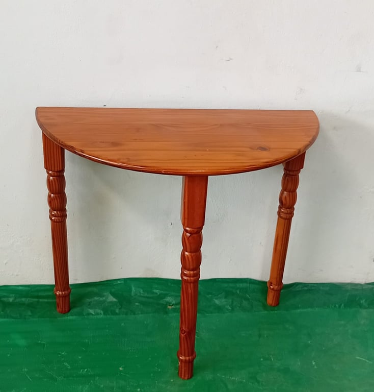 Half-moon (demilune) wooden table