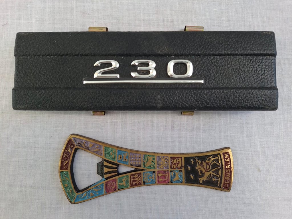 Decorative Egyptian-Style Letter Opener with Display Case