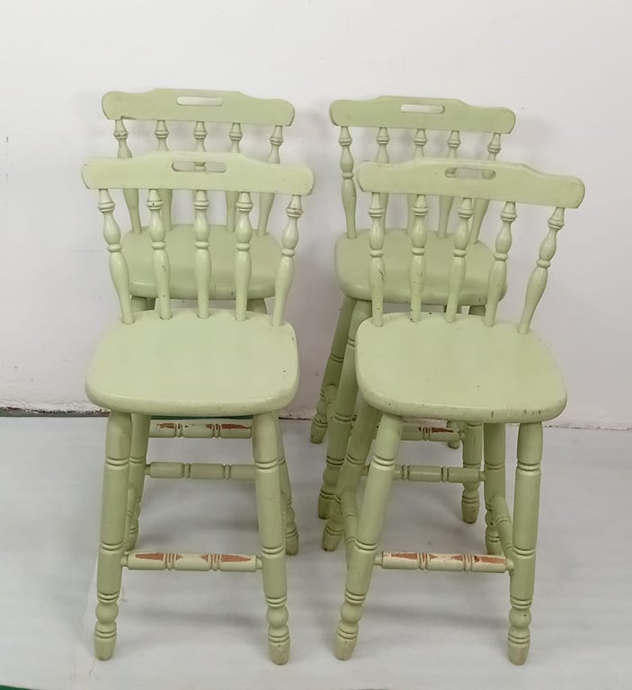 4 x Wooden Bar Stools