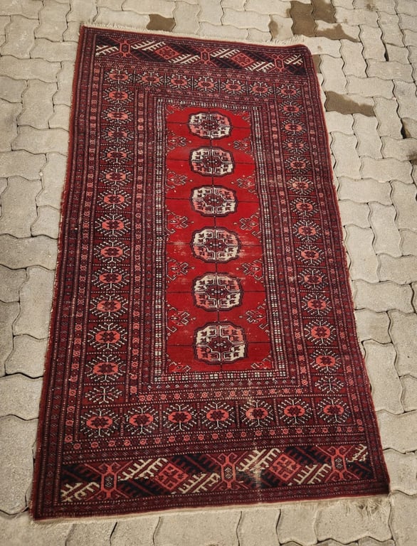 Hand -Knotted Wool Rug
