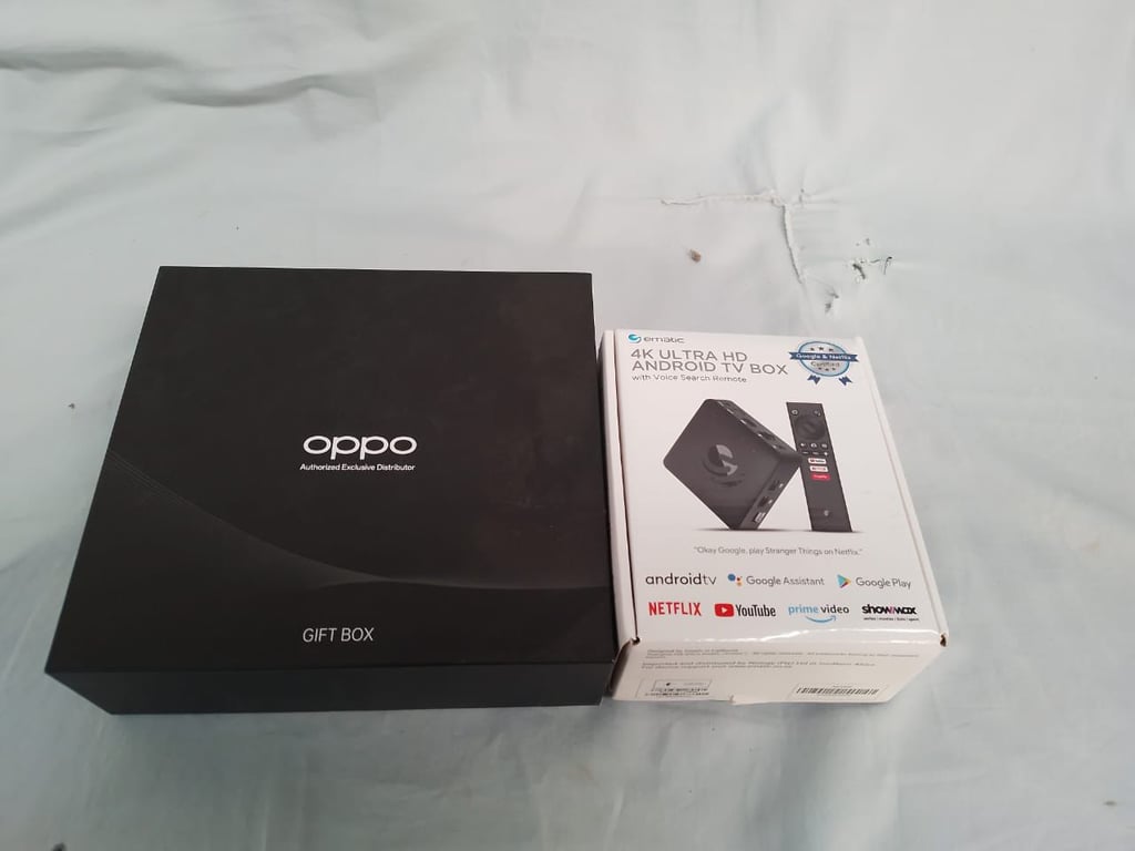 Mini Portable fan & Ematic tv Box