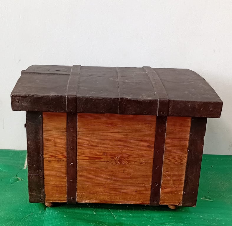 Vintage wooden trunk