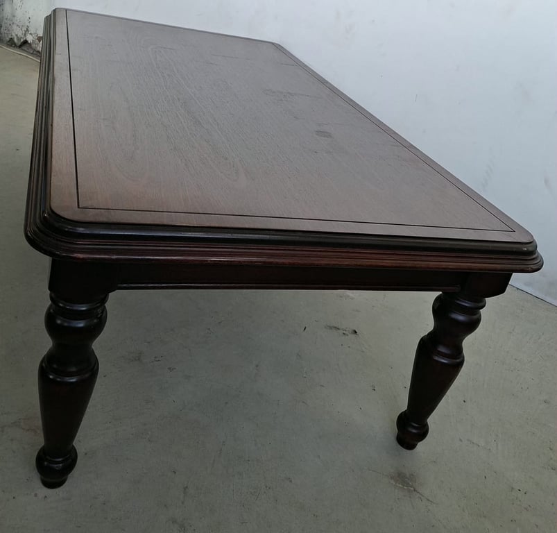 Solid Wood Coffee Table with Turned Legs