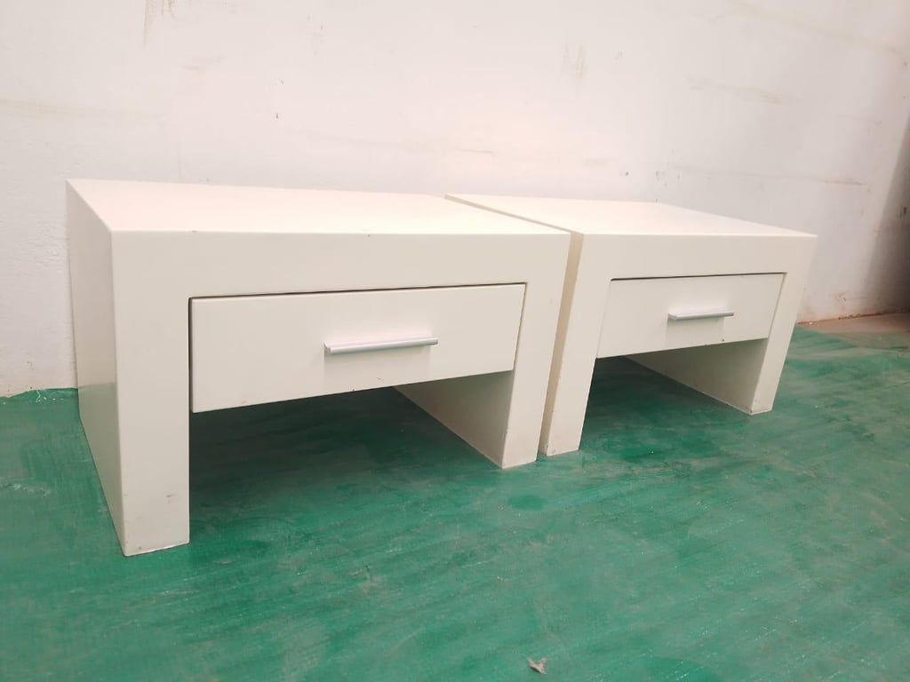 Pedestal Side Table x 2